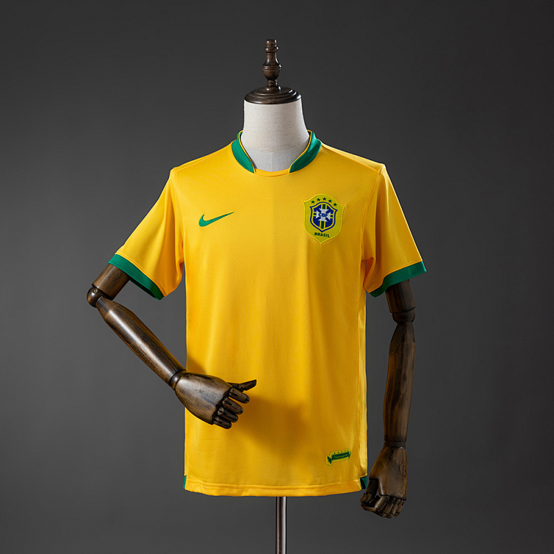 Camiseta retro de local de Brasil 2018, tallas S-XXL